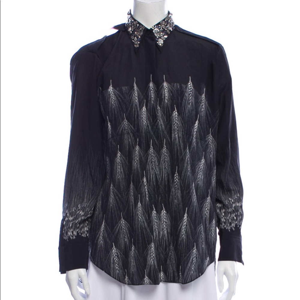 3.1 Phillip Lim Silk Printed Button-Up Top